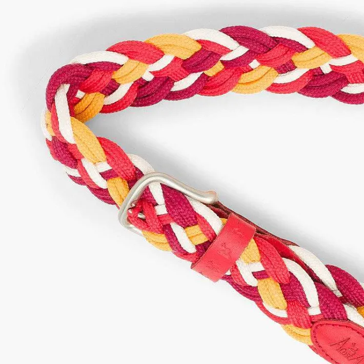 Pisamonas Belts And Braces>Multicolor Children´S Plaited Belt Colour Burgundy/Red
