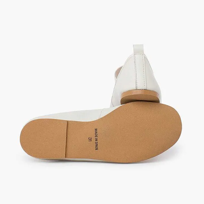 Pisamonas Communion Shoes>Nappa Ceremony Ballet Pumps With Elastic Strap