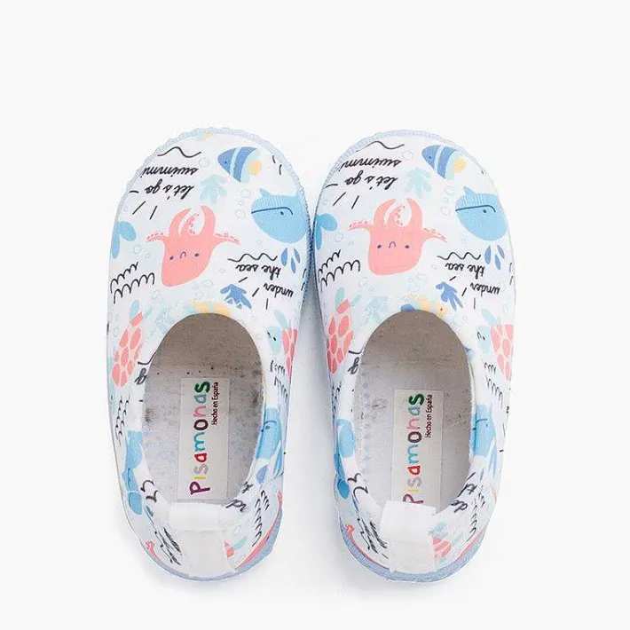 Pisamonas Jelly Sandals And Beachwear>Neoprene Type Closed Trainers With Drawings
