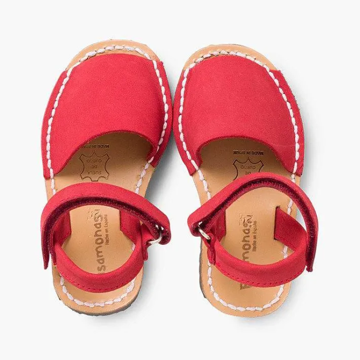 Pisamonas Avarcas Menorcan Sandals>Nubuck Avarcas Menorcan Riptape Sandals