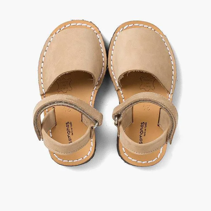 Pisamonas Avarcas Menorcan Sandals>Nubuck Avarcas Menorcan Riptape Sandals