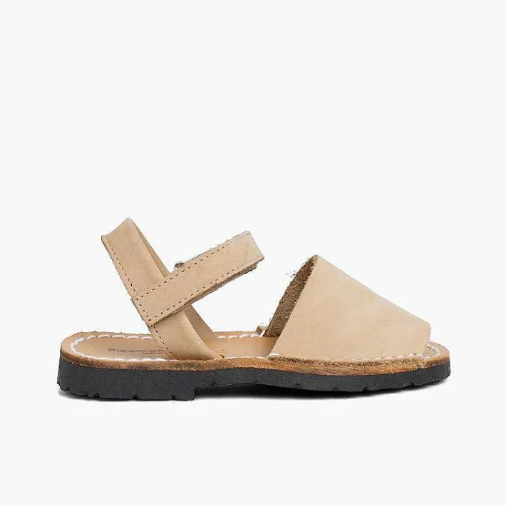 Pisamonas Avarcas Menorcan Sandals>Nubuck Avarcas Menorcan Riptape Sandals
