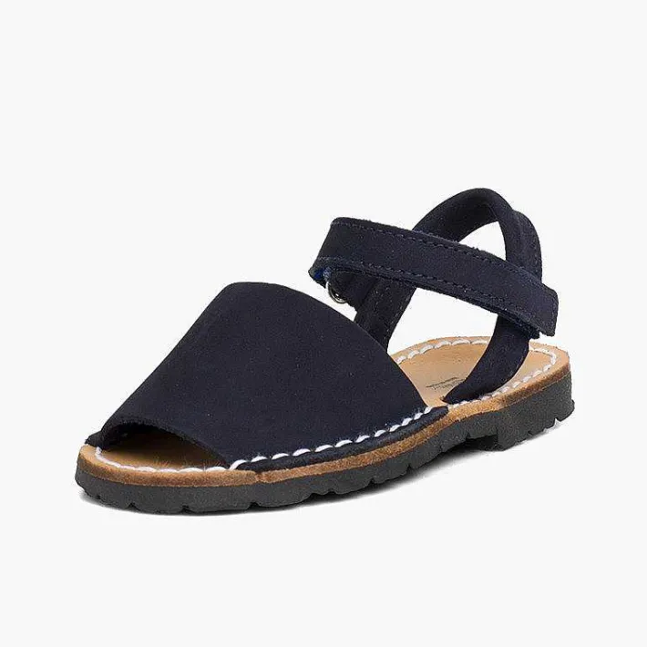 Pisamonas Avarcas Menorcan Sandals>Nubuck Avarcas Menorcan Riptape Sandals