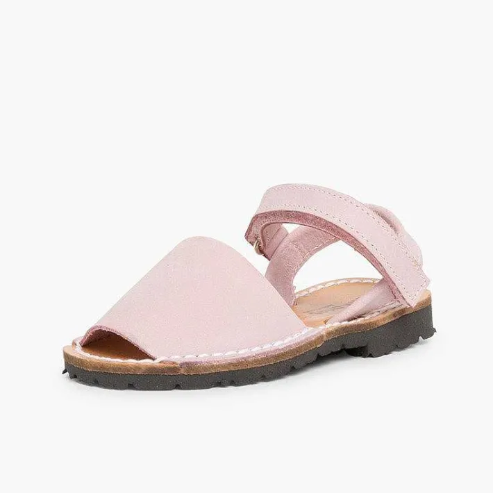 Pisamonas Avarcas Menorcan Sandals>Nubuck Avarcas Menorcan Riptape Sandals
