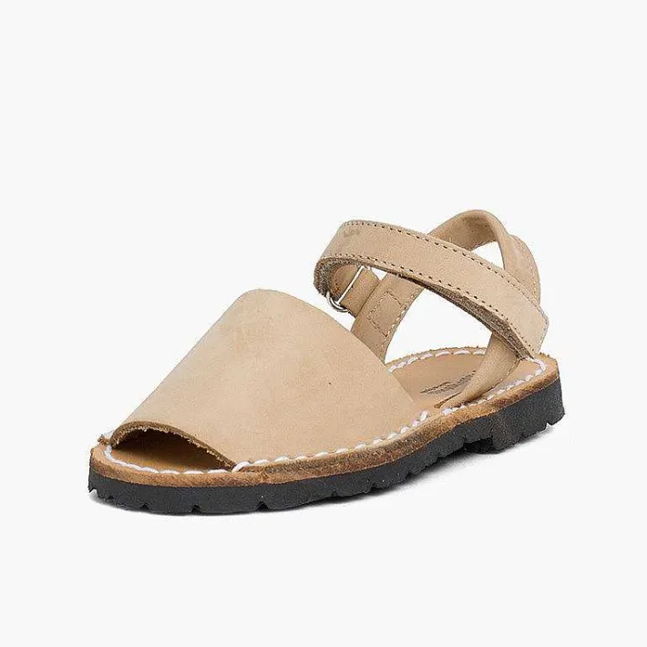 Pisamonas Avarcas Menorcan Sandals>Nubuck Avarcas Menorcan Riptape Sandals