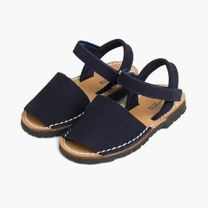Pisamonas Avarcas Menorcan Sandals>Nubuck Avarcas Menorcan Riptape Sandals