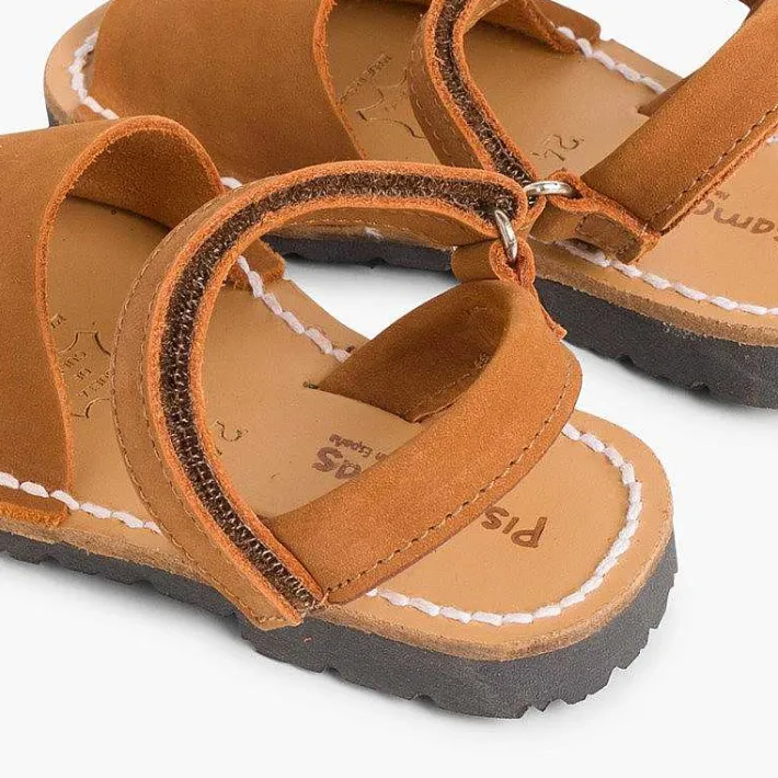 Pisamonas Avarcas Menorcan Sandals>Nubuck Avarcas Menorcan Riptape Sandals