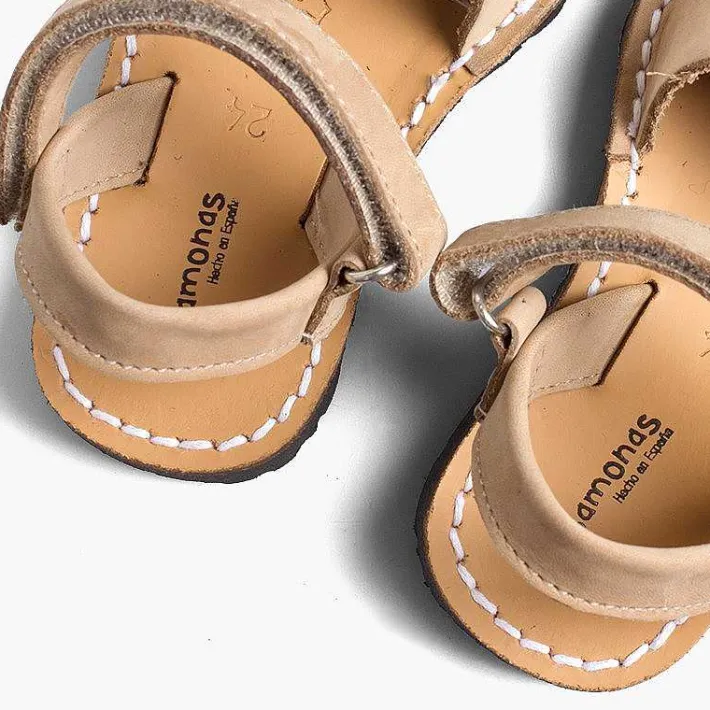 Pisamonas Avarcas Menorcan Sandals>Nubuck Avarcas Menorcan Riptape Sandals