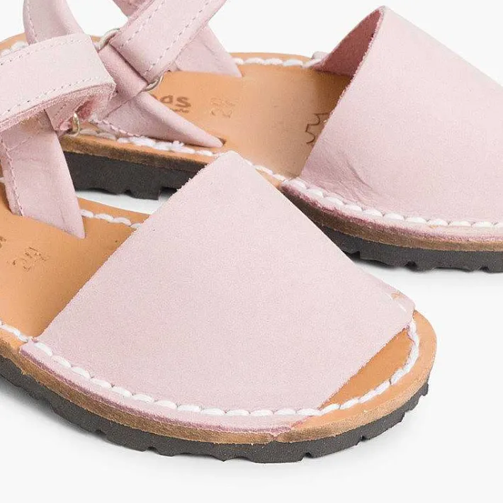 Pisamonas Avarcas Menorcan Sandals>Nubuck Avarcas Menorcan Riptape Sandals
