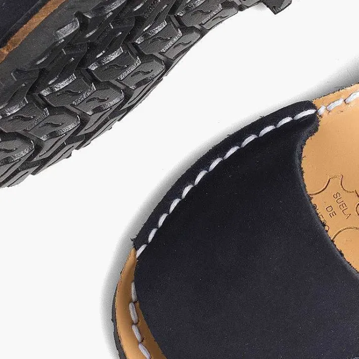 Pisamonas Avarcas Menorcan Sandals>Nubuck Avarcas Menorcan Riptape Sandals