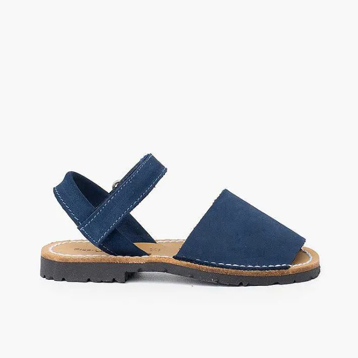 Pisamonas Avarcas Menorcan Sandals>Nubuck Avarcas Menorcan Riptape Sandals