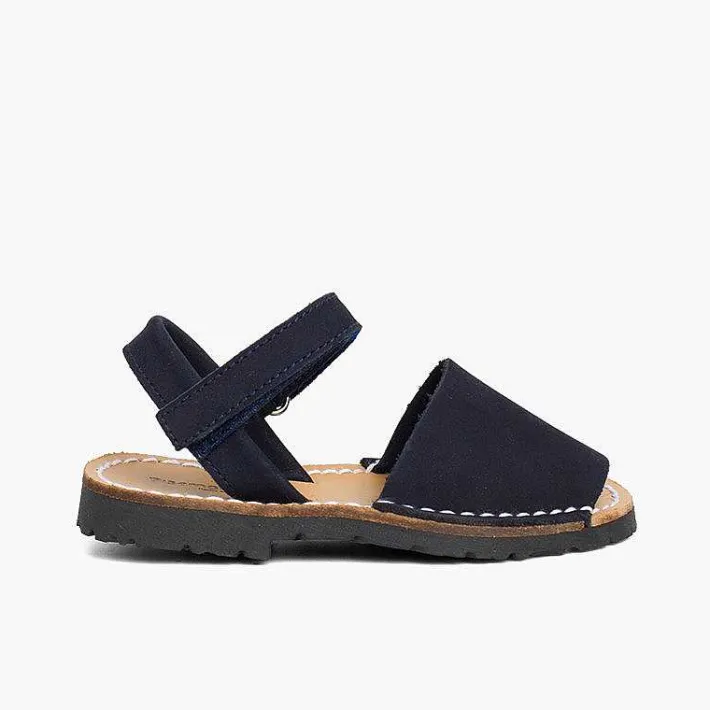 Pisamonas Avarcas Menorcan Sandals>Nubuck Avarcas Menorcan Riptape Sandals
