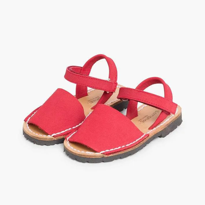 Pisamonas Avarcas Menorcan Sandals>Nubuck Avarcas Menorcan Riptape Sandals