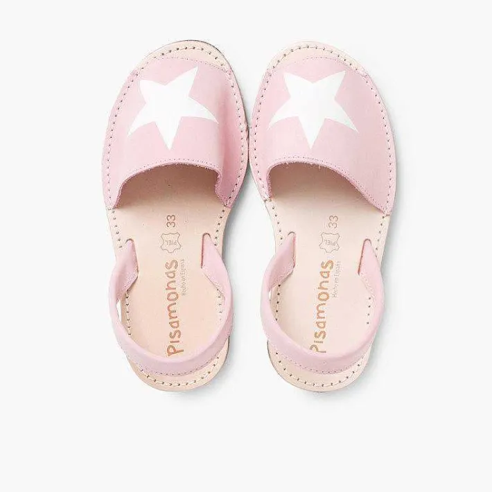 Pisamonas Avarcas Menorcan Sandals>Nubuck Menorcan Sandals With Stars