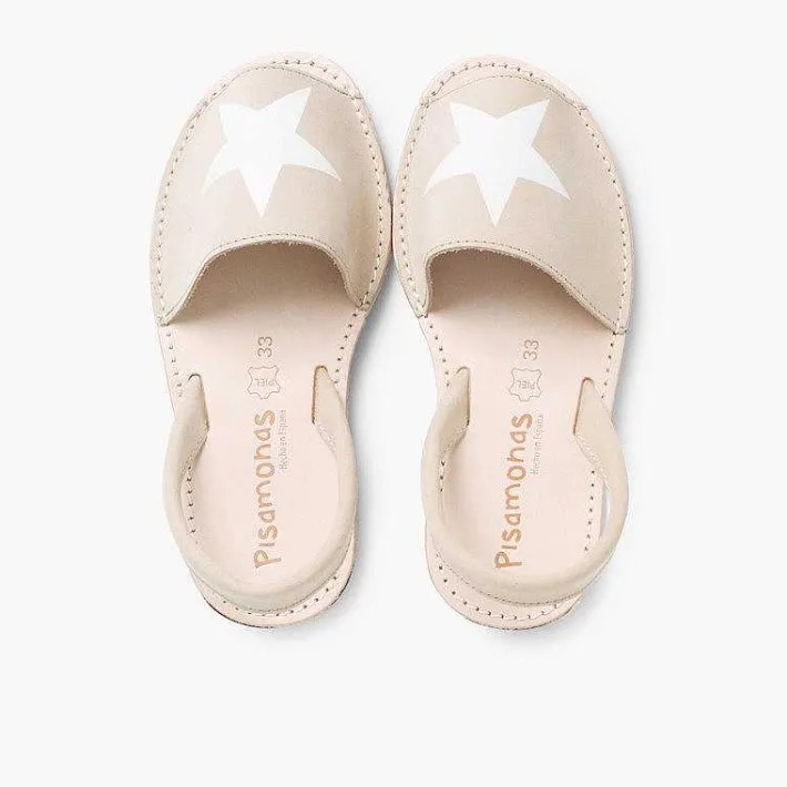 Pisamonas Avarcas Menorcan Sandals>Nubuck Menorcan Sandals With Stars