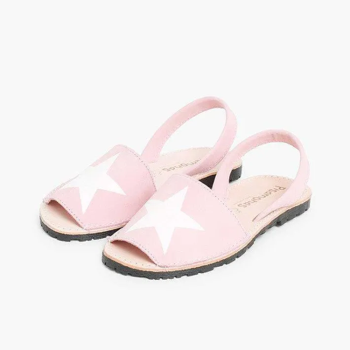 Pisamonas Avarcas Menorcan Sandals>Nubuck Menorcan Sandals With Stars