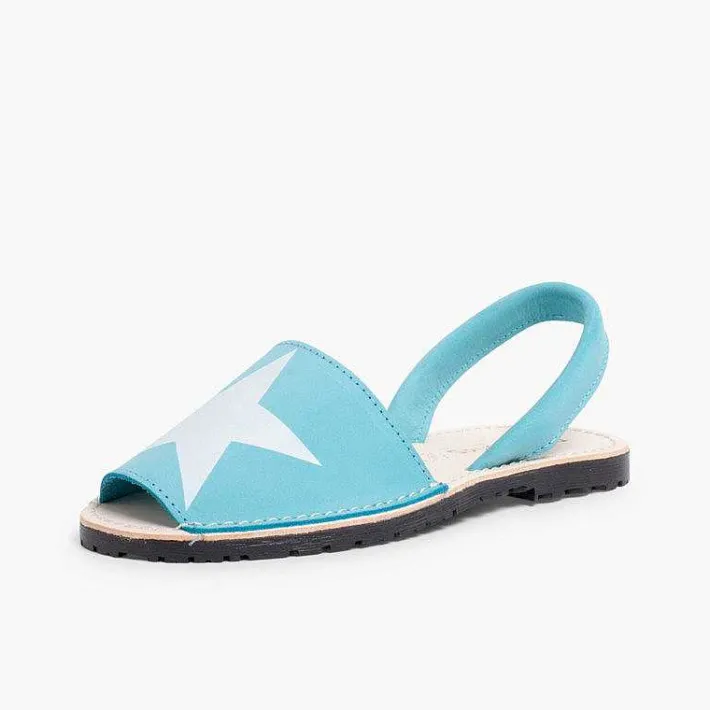 Pisamonas Avarcas Menorcan Sandals>Nubuck Menorcan Sandals With Stars