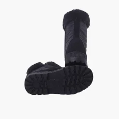 Pisamonas Boots>Padded Fur Collar Boots Colour Navy Blue