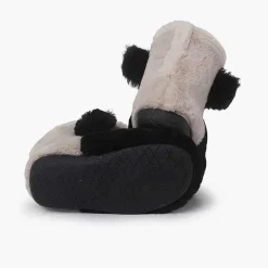 Pisamonas Slippers>Panda Children'S House Slippers Colour Blanco Y Negro