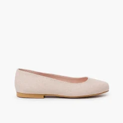 Pisamonas Ballet Pumps And Flats>Party Linen Ballet Flats For Girls And Women