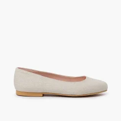 Pisamonas Ballet Pumps And Flats>Party Linen Ballet Flats For Girls And Women