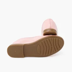 Pisamonas Ballet Pumps And Flats>Patent Leather Ballet Pumps Caramel Sole