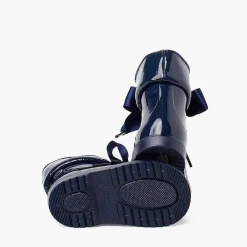 Pisamonas Wellies>Patent Style Low-Top Wellies For Girls With Bow