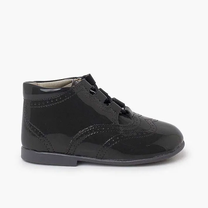 Pisamonas Lace Up Oxfords>Patent Type Lace-Up Oxford Booties