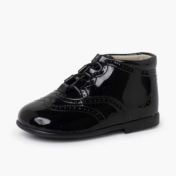 Pisamonas Lace Up Oxfords>Patent Type Lace-Up Oxford Booties