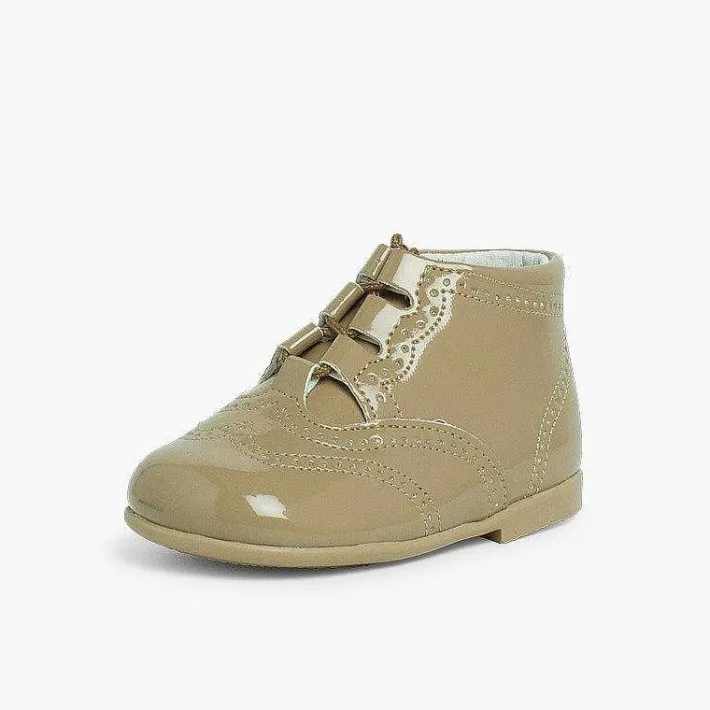 Pisamonas Lace Up Oxfords>Patent Type Lace-Up Oxford Booties