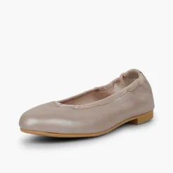 Pisamonas Ballet Pumps And Flats>Pearlescent Leather Ballet Flats For Women And Girls