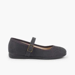 Pisamonas Mary Janes>Perforated Serratex Buckle Mary Janes