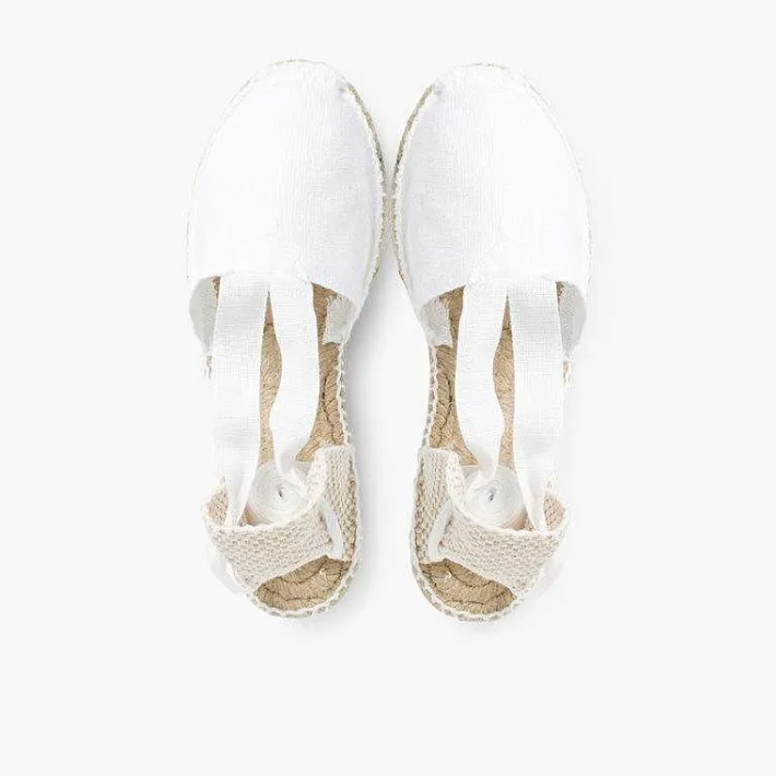Pisamonas Espadrilles>Plain Ankle-Tie Espadrilles