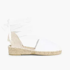 Pisamonas Espadrilles>Plain Ankle-Tie Espadrilles