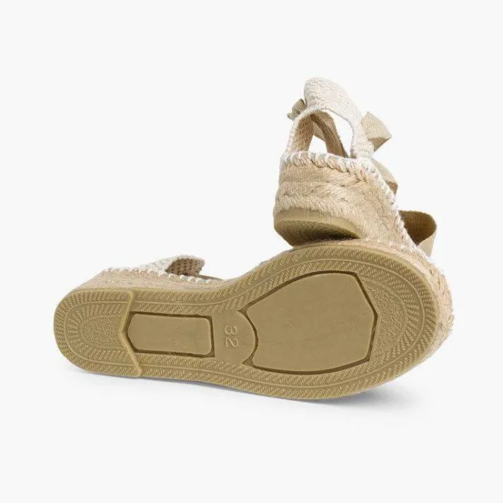 Pisamonas Espadrilles>Plain Ankle-Tie Espadrilles