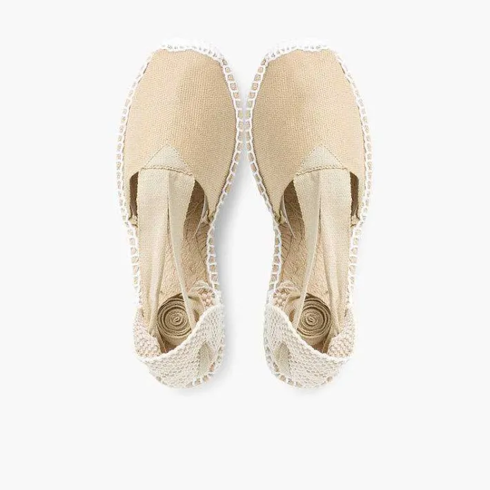Pisamonas Espadrilles>Plain Ankle-Tie Espadrilles