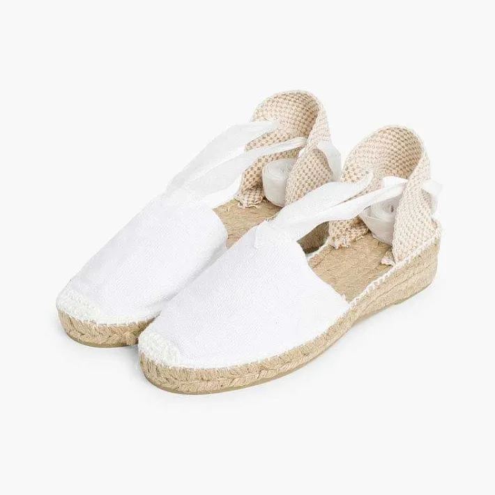 Pisamonas Espadrilles>Plain Ankle-Tie Espadrilles