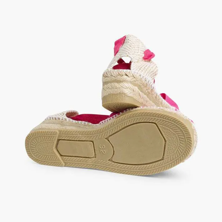 Pisamonas Espadrilles>Plain Ankle-Tie Espadrilles