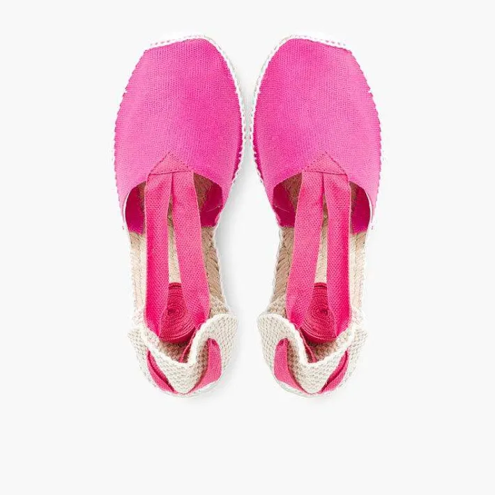 Pisamonas Espadrilles>Plain Ankle-Tie Espadrilles