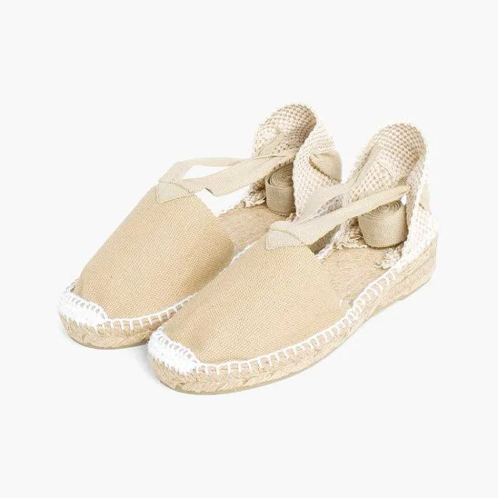 Pisamonas Espadrilles>Plain Ankle-Tie Espadrilles