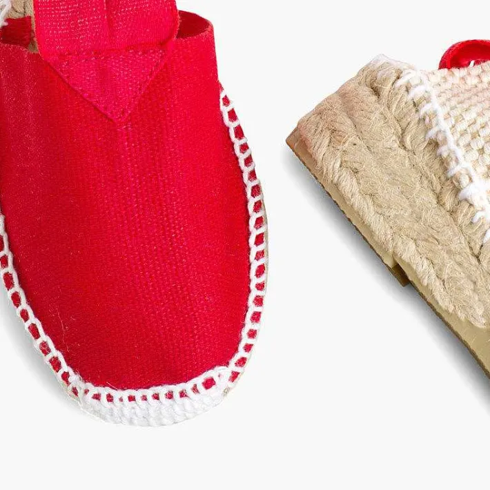 Pisamonas Espadrilles>Plain Ankle-Tie Espadrilles