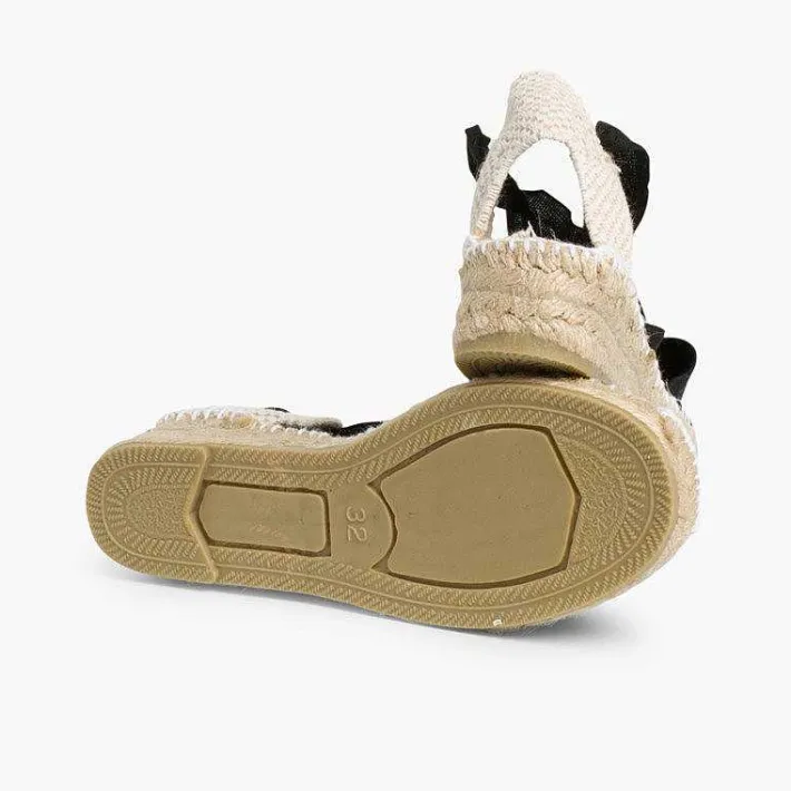 Pisamonas Espadrilles>Plain Ankle-Tie Espadrilles