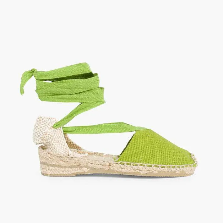 Pisamonas Espadrilles>Plain Ankle-Tie Espadrilles