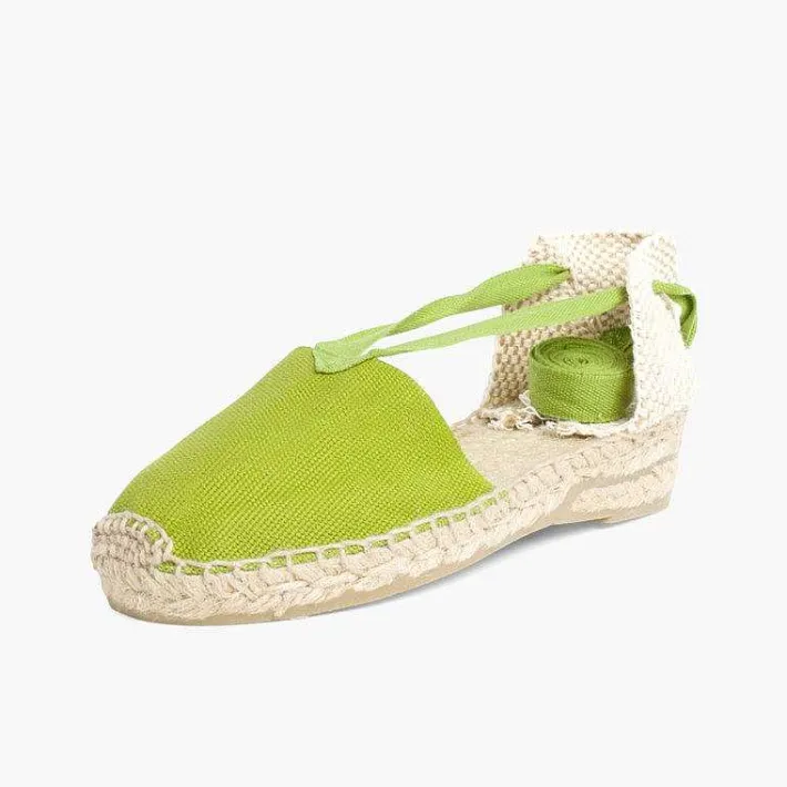 Pisamonas Espadrilles>Plain Ankle-Tie Espadrilles