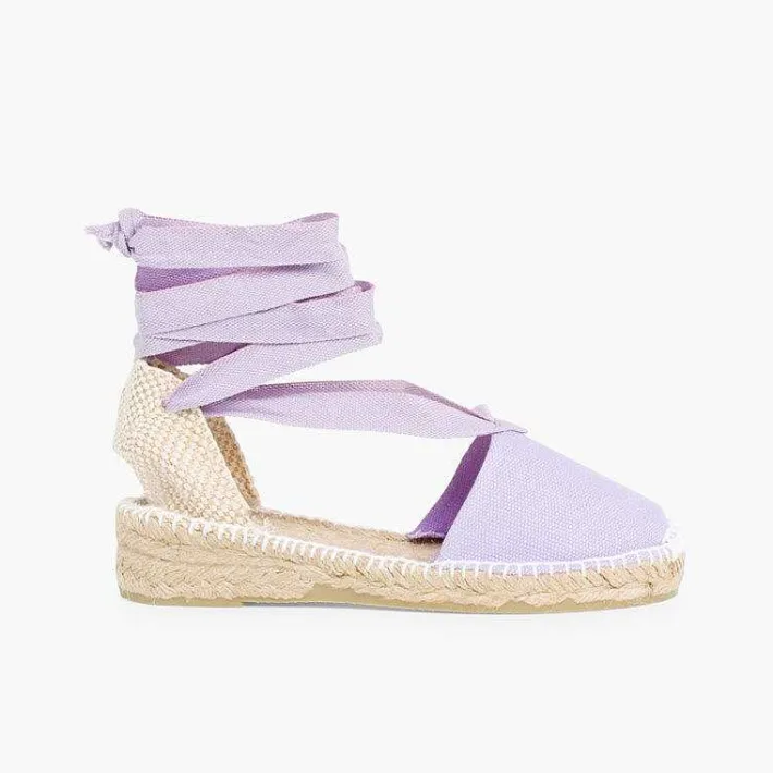 Pisamonas Espadrilles>Plain Ankle-Tie Espadrilles