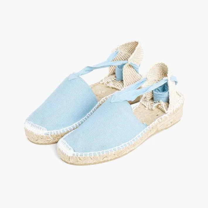 Pisamonas Espadrilles>Plain Ankle-Tie Espadrilles