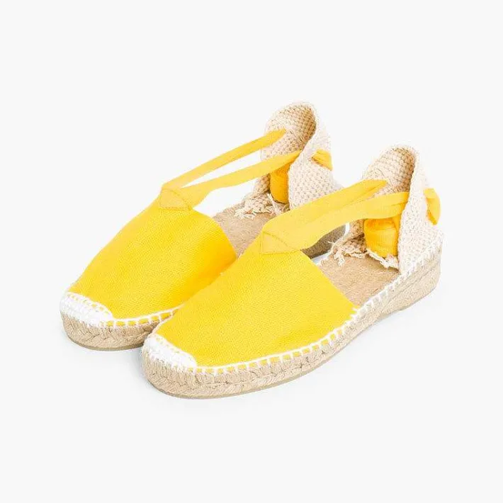 Pisamonas Espadrilles>Plain Ankle-Tie Espadrilles