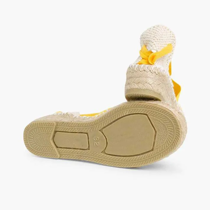 Pisamonas Espadrilles>Plain Ankle-Tie Espadrilles