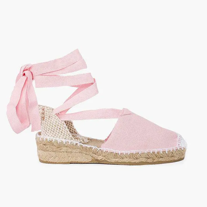 Pisamonas Espadrilles>Plain Ankle-Tie Espadrilles