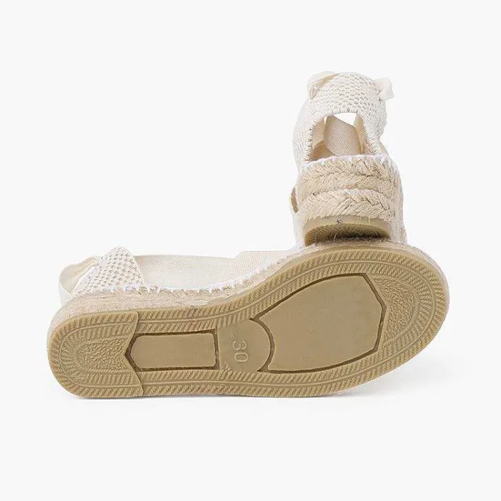 Pisamonas Espadrilles>Plain Ankle-Tie Espadrilles